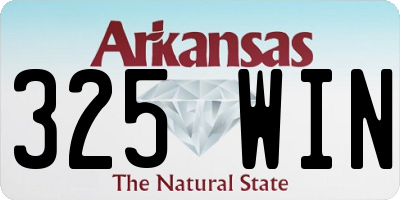 AR license plate 325WIN
