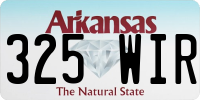 AR license plate 325WIR