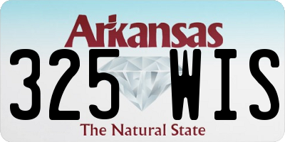 AR license plate 325WIS
