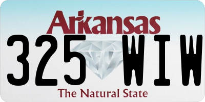 AR license plate 325WIW