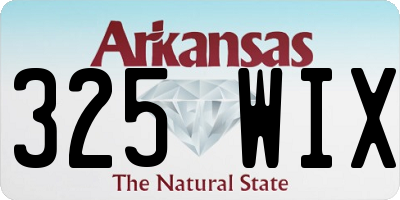 AR license plate 325WIX