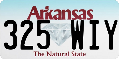 AR license plate 325WIY