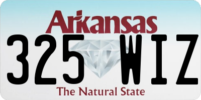 AR license plate 325WIZ