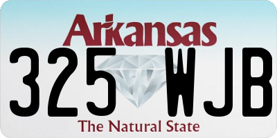 AR license plate 325WJB