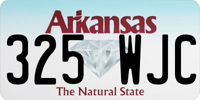 AR license plate 325WJC