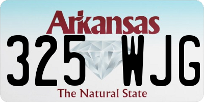 AR license plate 325WJG