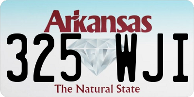 AR license plate 325WJI