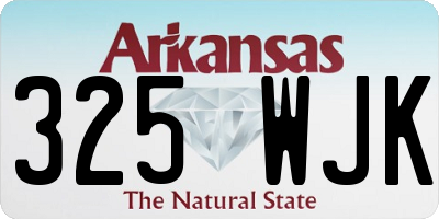 AR license plate 325WJK