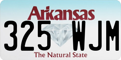AR license plate 325WJM