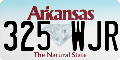 AR license plate 325WJR