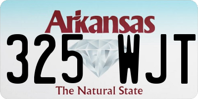 AR license plate 325WJT