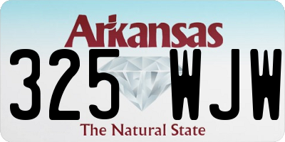 AR license plate 325WJW
