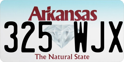 AR license plate 325WJX