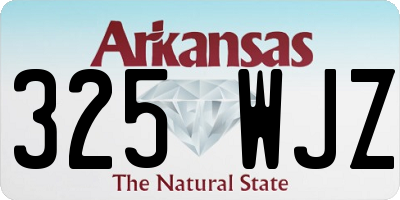 AR license plate 325WJZ
