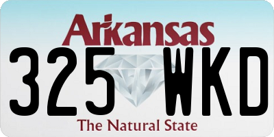 AR license plate 325WKD