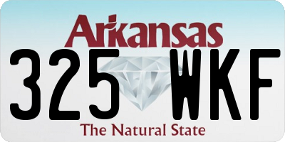 AR license plate 325WKF