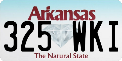 AR license plate 325WKI
