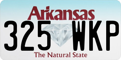 AR license plate 325WKP