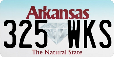 AR license plate 325WKS