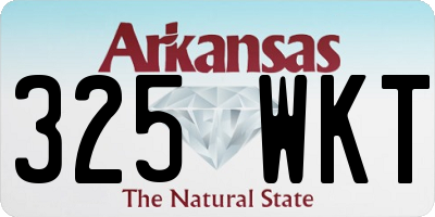 AR license plate 325WKT