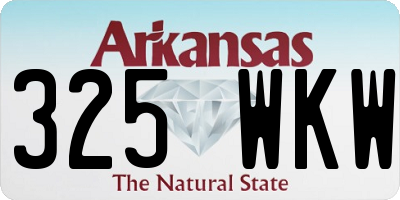 AR license plate 325WKW