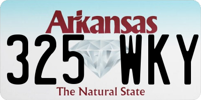 AR license plate 325WKY