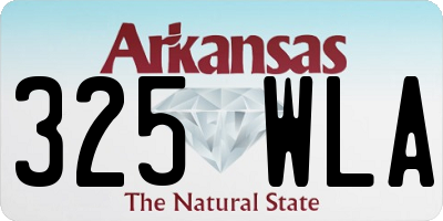 AR license plate 325WLA