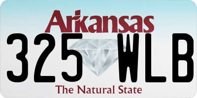 AR license plate 325WLB