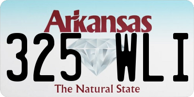 AR license plate 325WLI