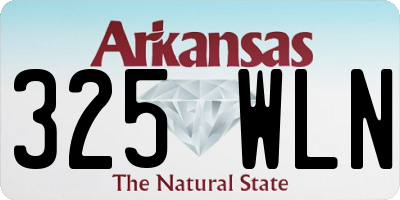 AR license plate 325WLN