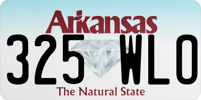 AR license plate 325WLO