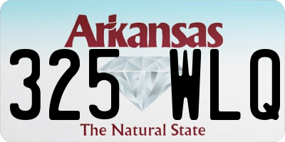 AR license plate 325WLQ