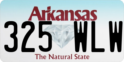 AR license plate 325WLW