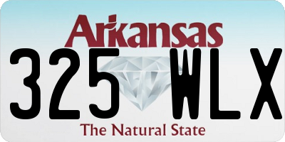 AR license plate 325WLX