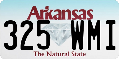 AR license plate 325WMI