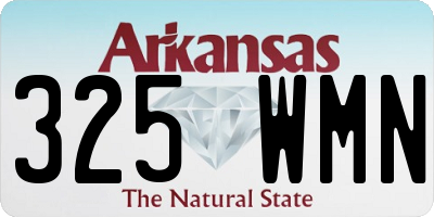 AR license plate 325WMN