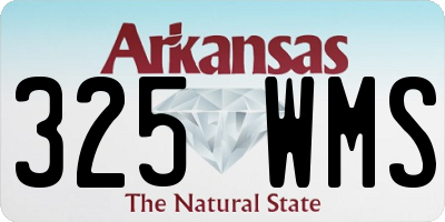 AR license plate 325WMS