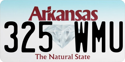 AR license plate 325WMU