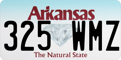 AR license plate 325WMZ