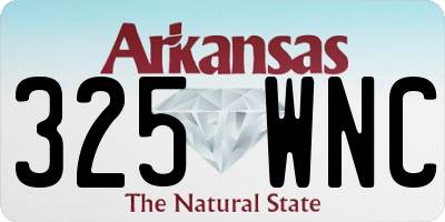AR license plate 325WNC