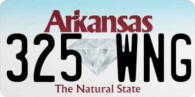 AR license plate 325WNG