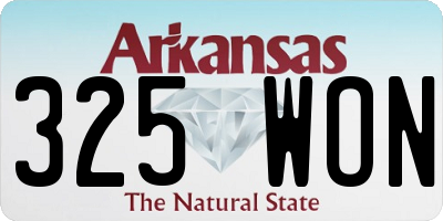 AR license plate 325WON