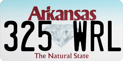 AR license plate 325WRL
