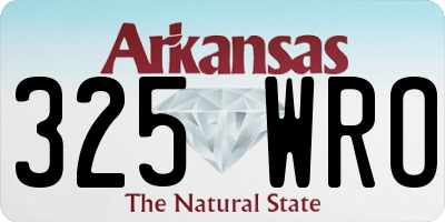 AR license plate 325WRO