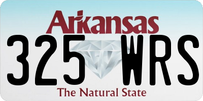 AR license plate 325WRS
