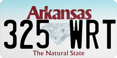 AR license plate 325WRT
