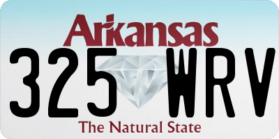 AR license plate 325WRV