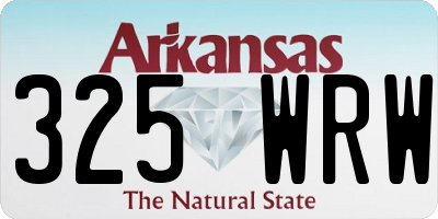 AR license plate 325WRW