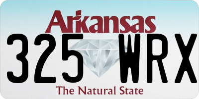 AR license plate 325WRX
