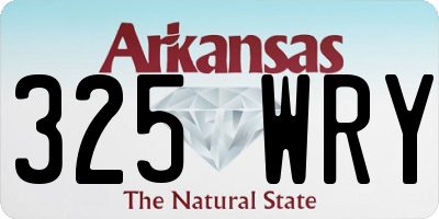 AR license plate 325WRY